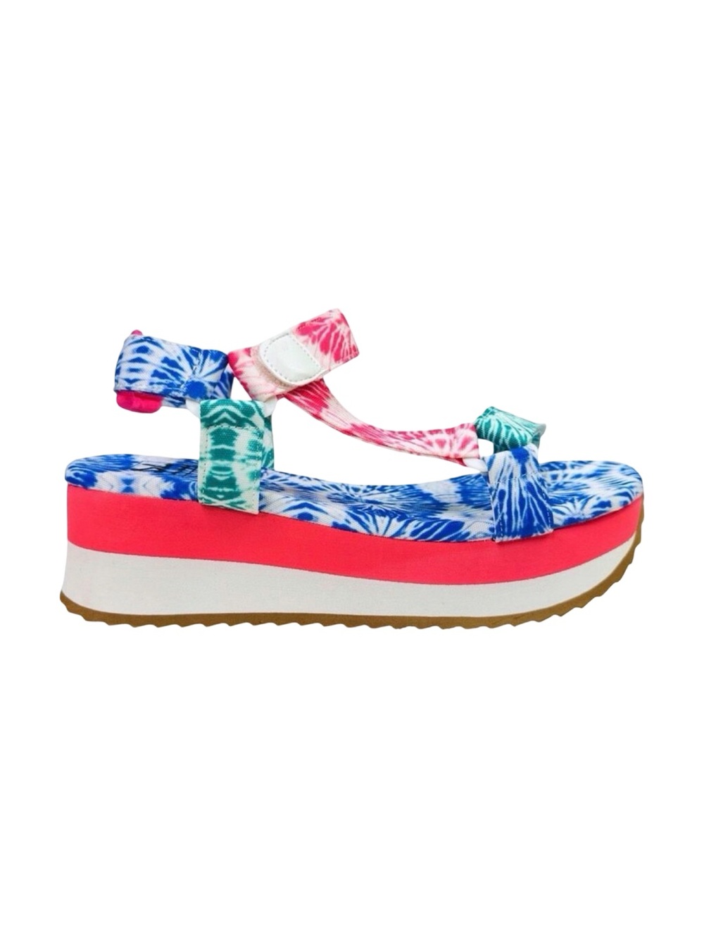 Dirty Laundry Goin’ Out Multicolor Tie Dye Chunky Platform Sandals - Size 9.5